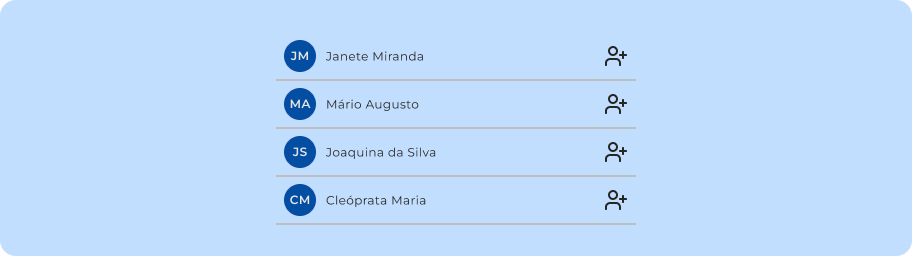 Template de listagem de usuários