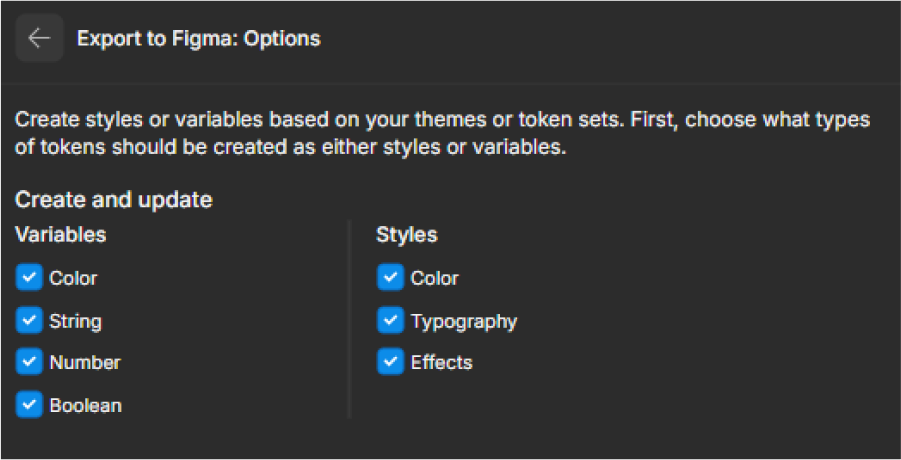 Detalhes da exportação